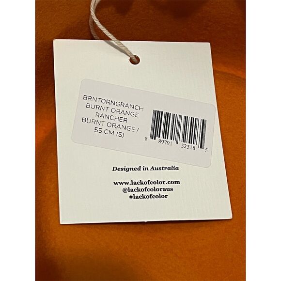 Lack of Color Unisex Wide Brim Wool Fedora Hat Orange S Cowgirl Fall Chic Trendy - Picture 10 of 10